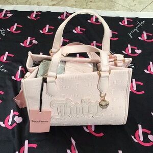 Juicy Couture powder pink upgrade u mini tote adjustable strap